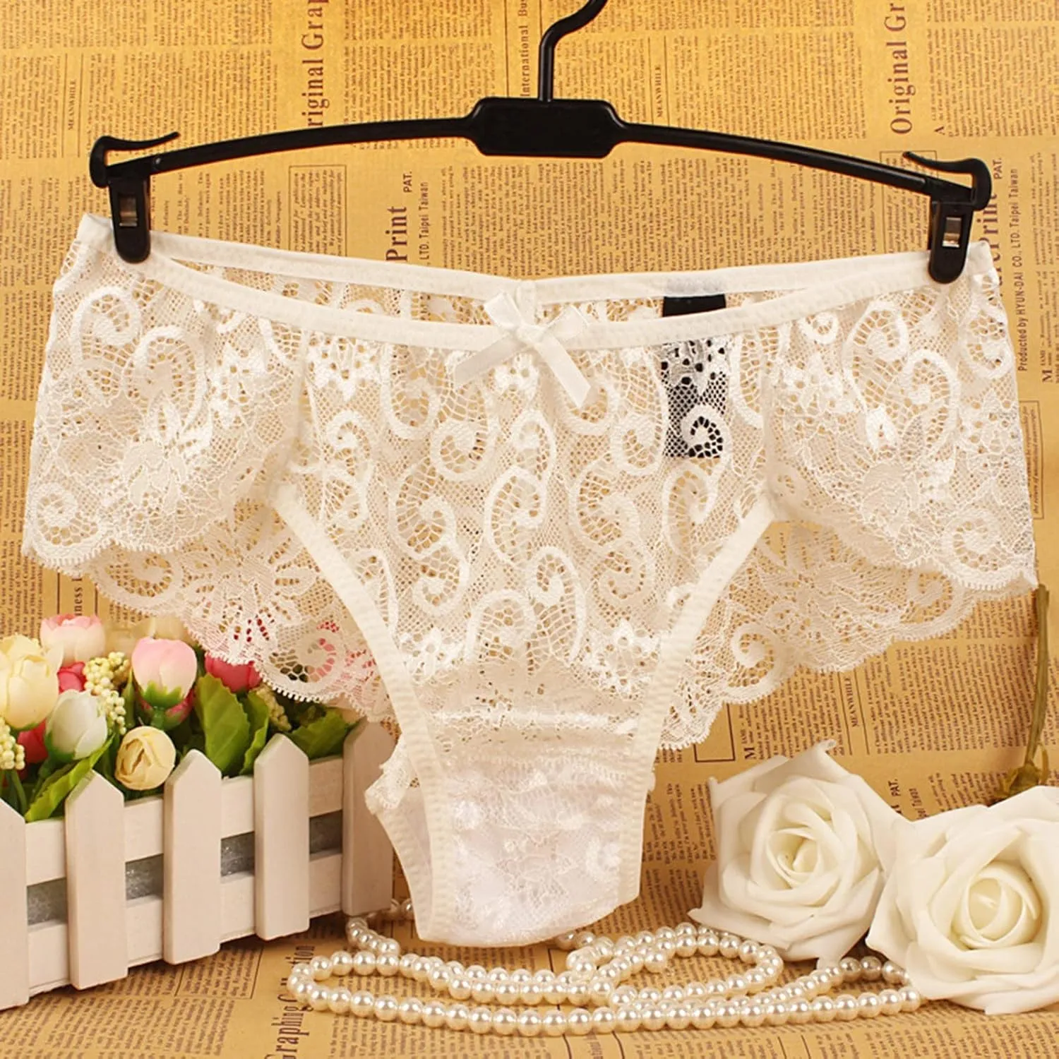 Underwear for Women Cheeky Sexy Lace Stretch Seamless Panties Mid Rise Breathable Ladies Briefs Hipster Bikini Gifts
