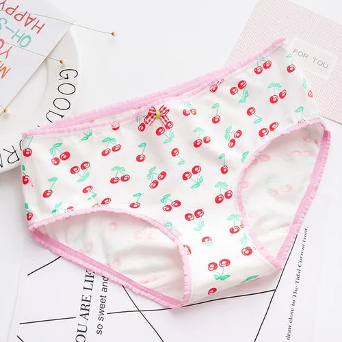 Underwear for Women Cotton Panties Cherry