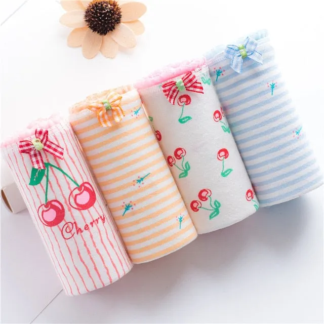 Underwear for Women Cotton Panties Cherry