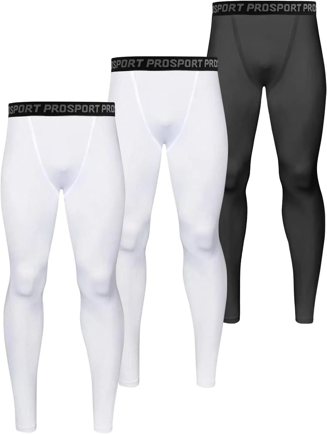 Valcatch 3 Pack Mens Running Leggings Compression Pants Tights Sports Baselayer Athletic Workout Activewear