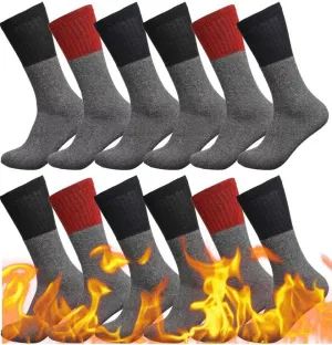 Vinco Thermal Socks 6 & 12 Pairs Insulated for cold weather Premium Comfortable Warm Winter Socks