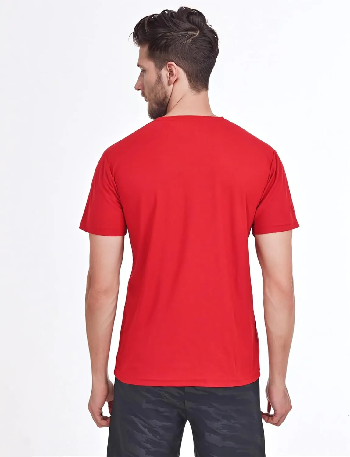 VIROH Mens Quick-Dry Zipper Activewear T-Shirt, Lightweight Short Sleeve Gym & Sports T-Shirt