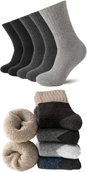 VoJoPi 10 Pairs Mens Wool Socks Thermal and Warm Hiking Socks