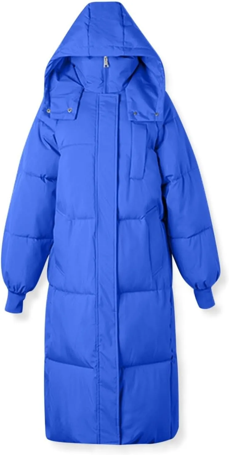 Winter Coats For Women 2024 Long Down Puffer Parka Jacket Winter Down Hooded Long Quilted Puffer Ladies Outerwear
