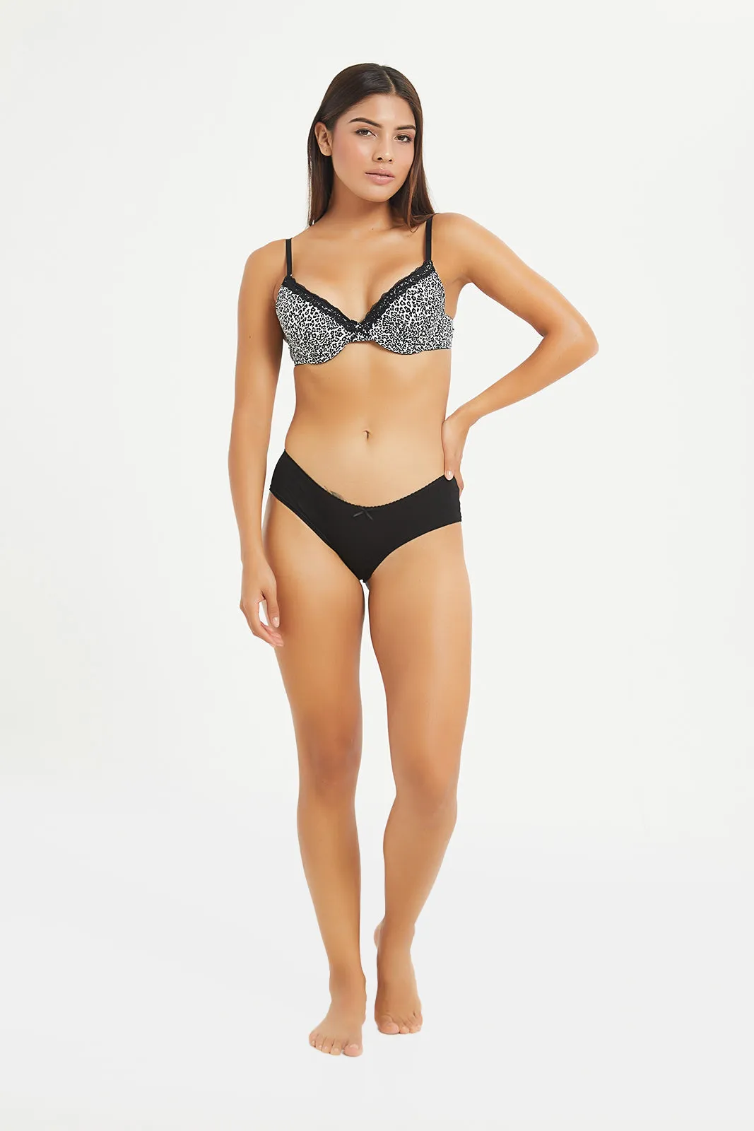 Women Assorted Printed Plunge Bras (Pack Of 2)
