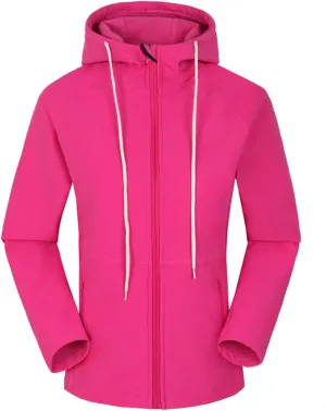 Women Full Zip Mock Neck Hooded Raincoat, Lightweight Drawstring Waterproof Windbreaker Outdoor Travel Casual Jackets
