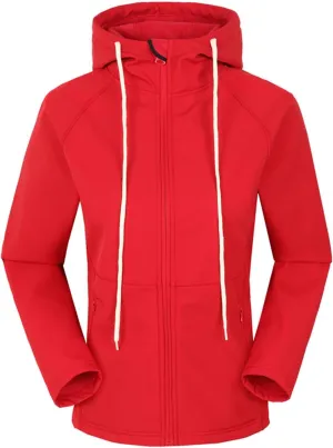 Women Full Zip Mock Neck Hooded Raincoat, Lightweight Drawstring Waterproof Windbreaker Outdoor Travel Casual Jackets