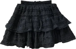 Women High Waist A-Line Skirts Ruffled Lace Pleated Mini Skirts