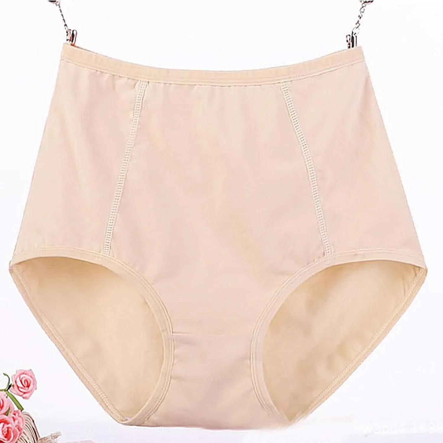 Women High Waist Cotton Underwear Plus Size Comfort Panties Soft Breathable Stretch Briefs Full Coverage Underpants