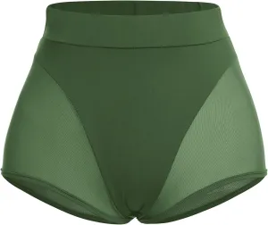 Women High Waist Mesh Tulle Spliced Activewear Yoga Shorts Dance Bottoms Rave Booty Shorts Mini Hot Pants