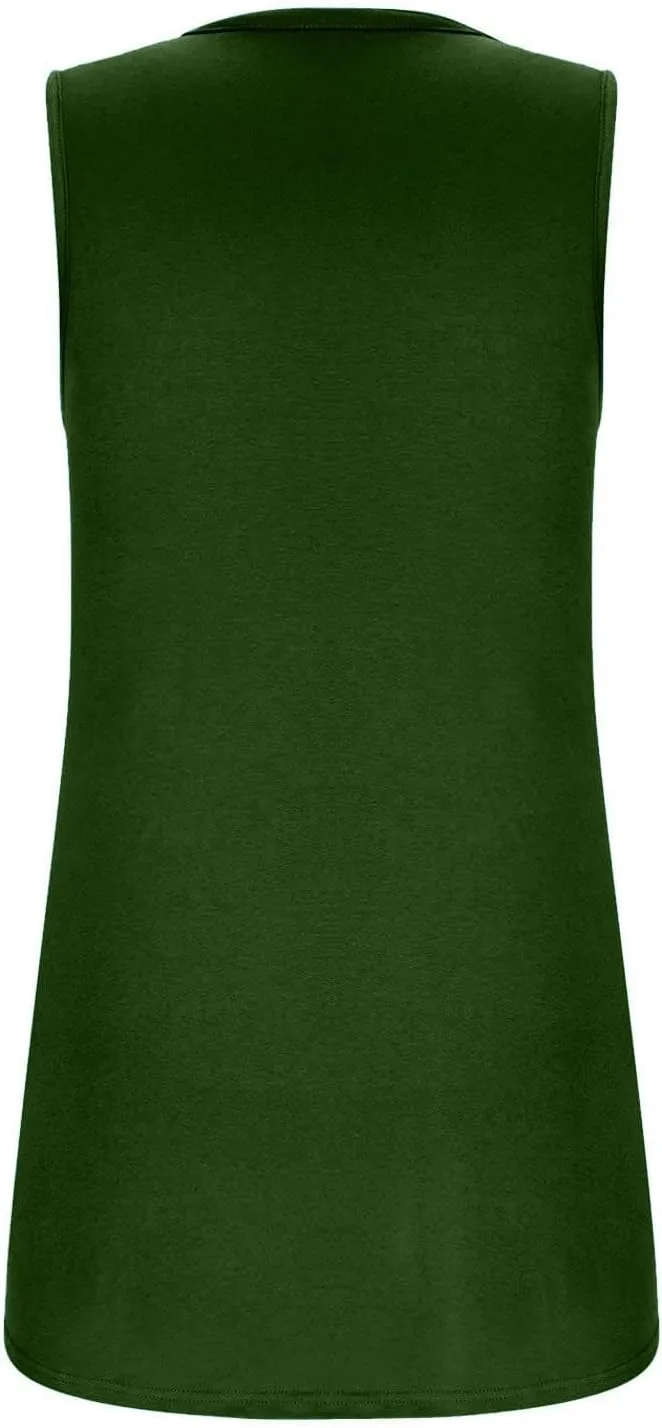 Women Loose Fit Tank Tops Cotton Pleated Square Neck Sleeveless Wide Strap Curved Ruffle Flowy Blouse Shirts