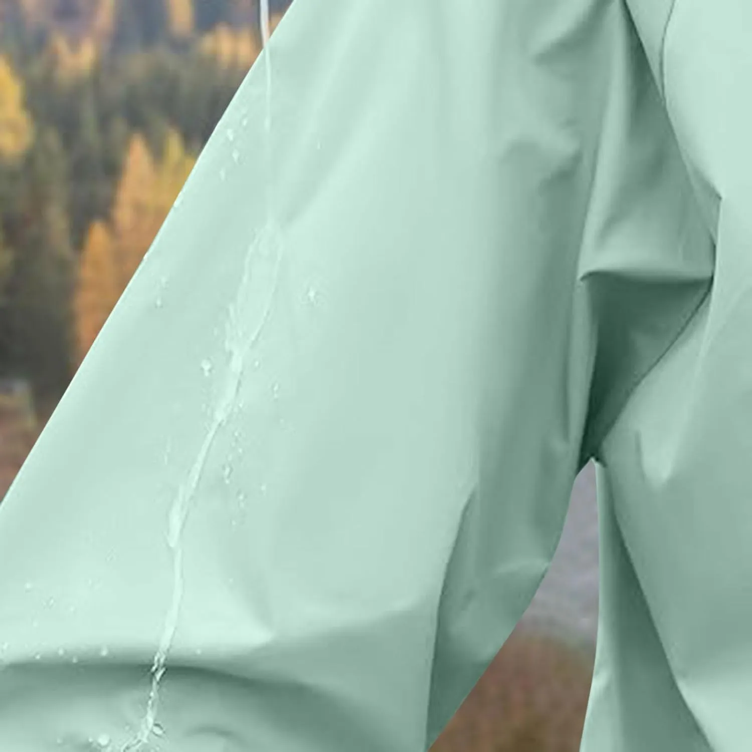 Women Waterproof Hiking Raincoat Outdoor Lined Rain Jacket Lightweight Hooded Jackets Trench Coats Fall Jacket 2024