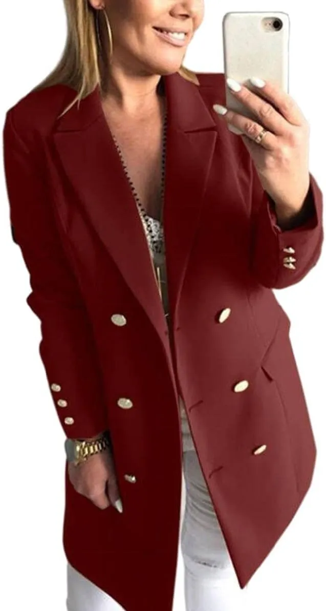 Women Winter Double Side Wear Lapel Double Breasted Midi Wool Blend Trench Coat
