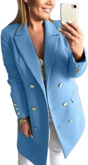 Women Winter Double Side Wear Lapel Double Breasted Midi Wool Blend Trench Coat