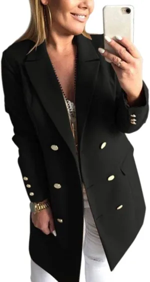 Women Winter Double Side Wear Lapel Double Breasted Midi Wool Blend Trench Coat