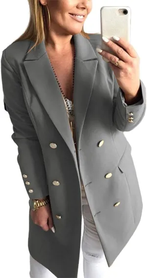 Women Winter Double Side Wear Lapel Double Breasted Midi Wool Blend Trench Coat