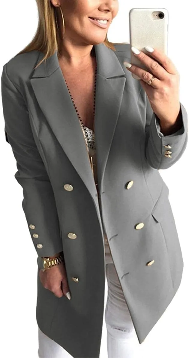 Women Winter Double Side Wear Lapel Double Breasted Midi Wool Blend Trench Coat