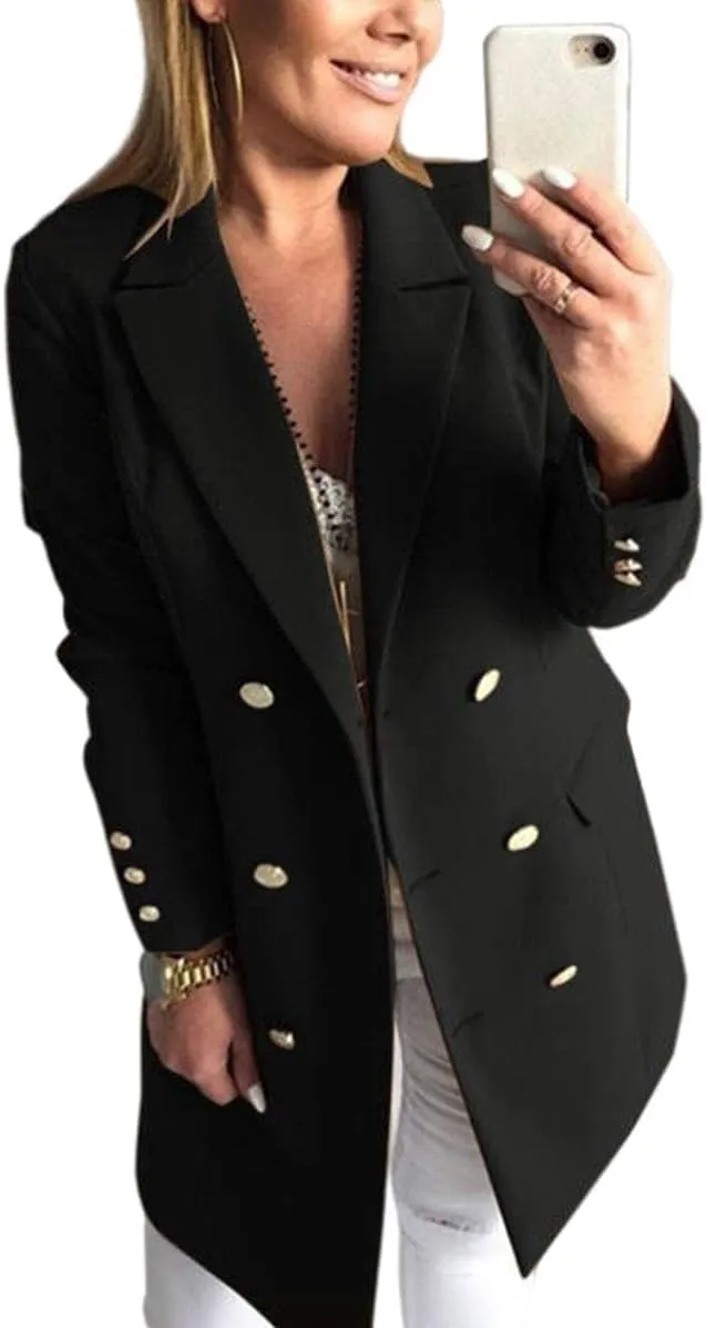 Women Winter Double Side Wear Lapel Double Breasted Midi Wool Blend Trench Coat