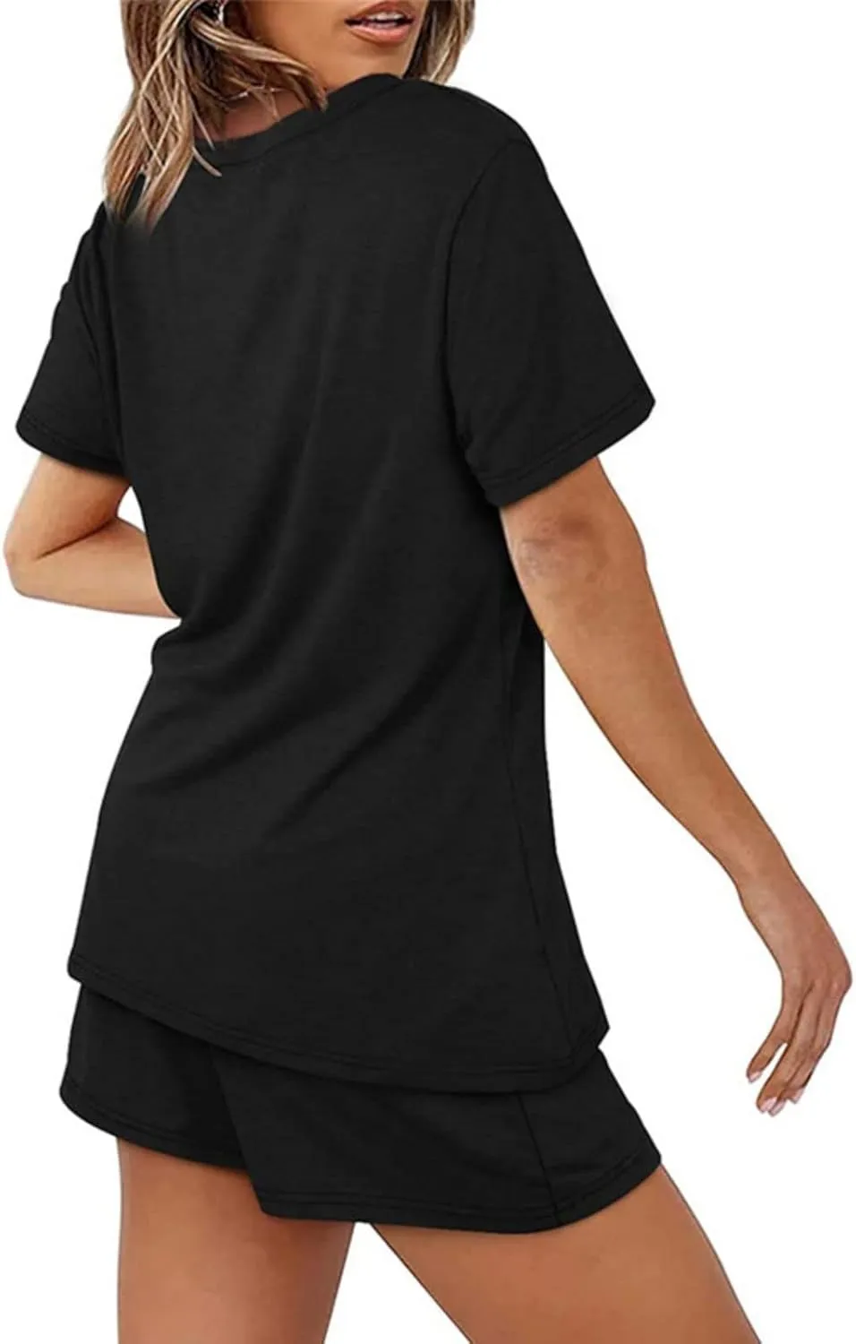 Womens 2 Piece Set, Short Sleeve Top & Shorts, as Pajamas, Loungewear or Workout Kit, Soft, Comfy, Stretch