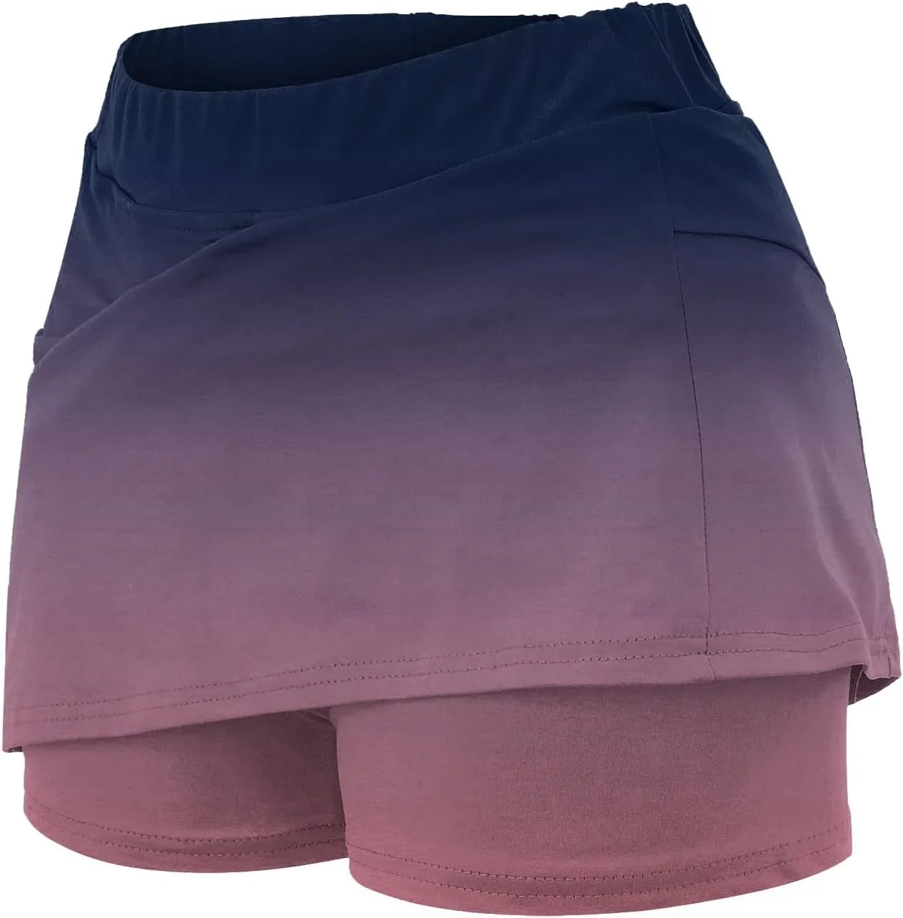 Womens Activewear Pleated Tennis Skirts Fade Pattern Printed Culottes Skinny Mid Waisted Workout Summer Fashion Skirt