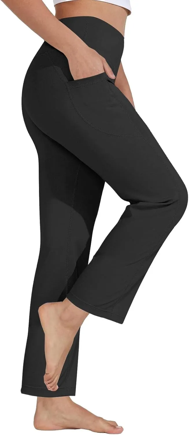 Womens Butterlift High Waisted Waist Yoga Casual Bottom Palazzo Women's Yoga Pants Yoga Pants for Women Workout