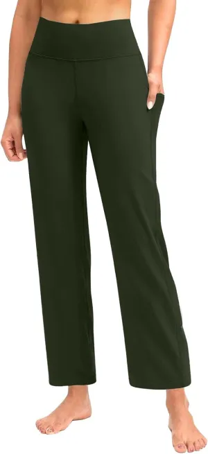 Womens Butterlift High Waisted Waist Yoga Casual Bottom Palazzo Women's Yoga Pants Yoga Pants for Women Workout