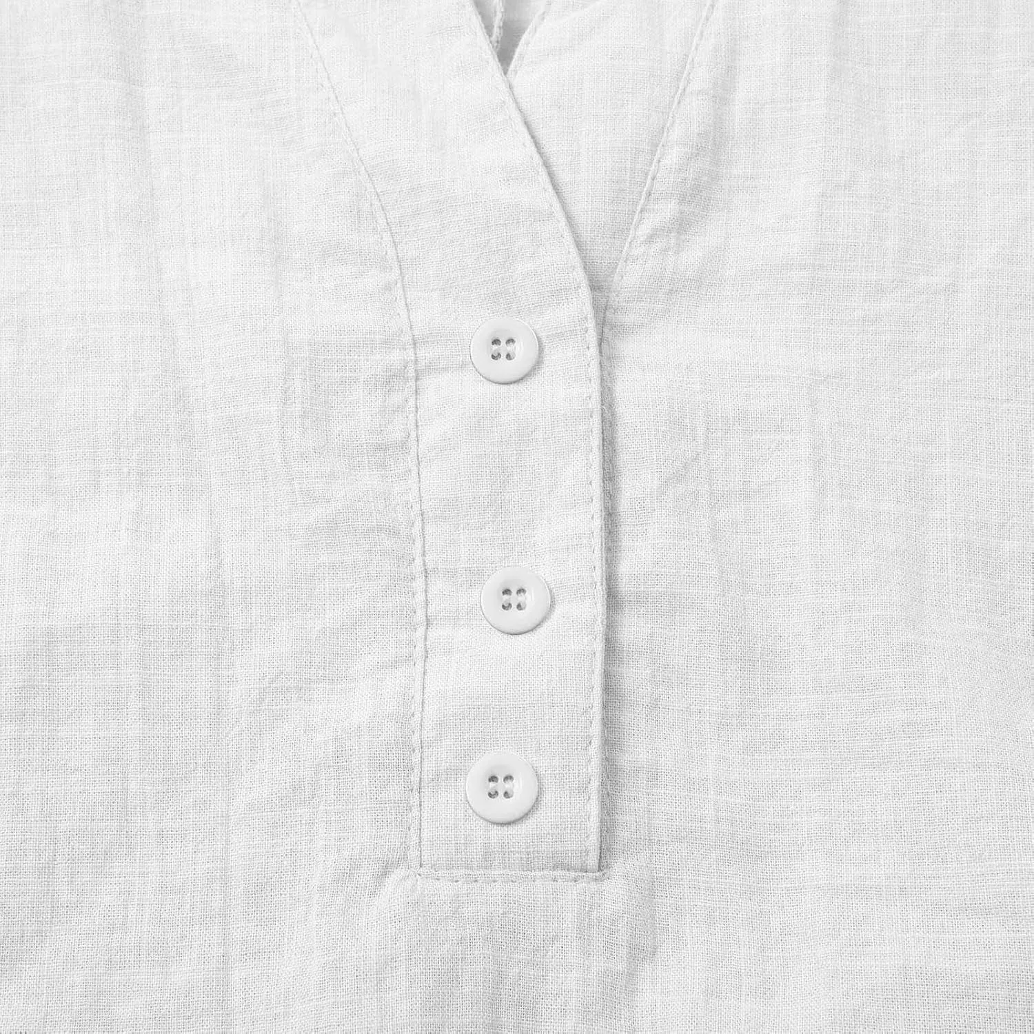 Womens Cotton Linen 3/4 Sleeve Tops Button Down Casual V Neck Tshirt Solid Color Basic Tee Shirts Summer Tunic Blouse
