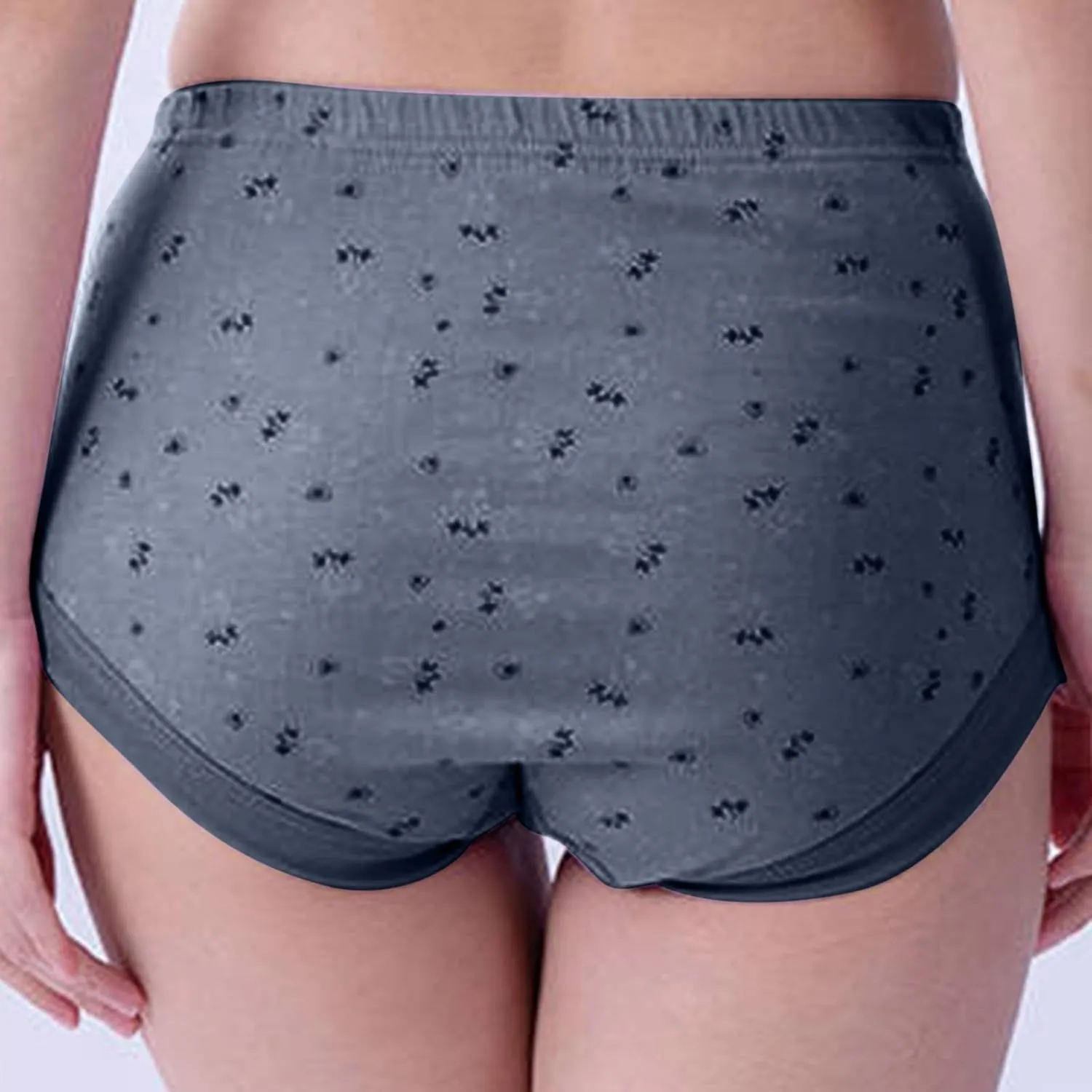Womens Cotton Underpant Panty Mid-aged Mom Plus Size Cotton Briefs Panty High Waist Loose Casual Panties Underwear