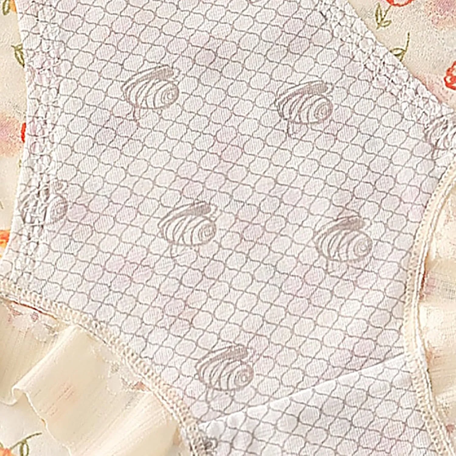 Womens Cute Floral Print Panties Lace Seamless Skin Soft Breathable Comfy Underpant High Waist Daily Casual Briefs