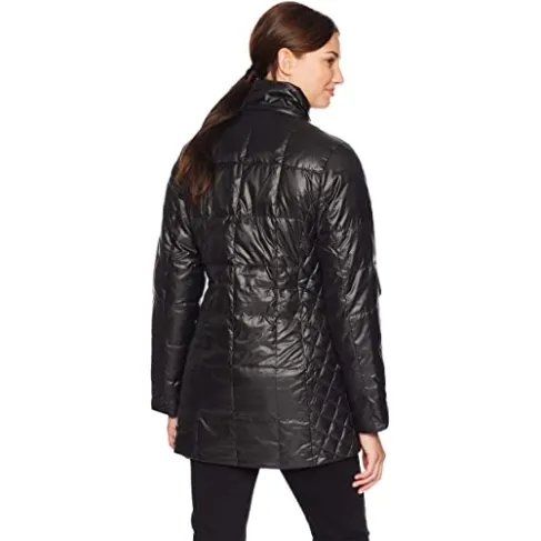 Women's Down Blend Toggle Puffer Black