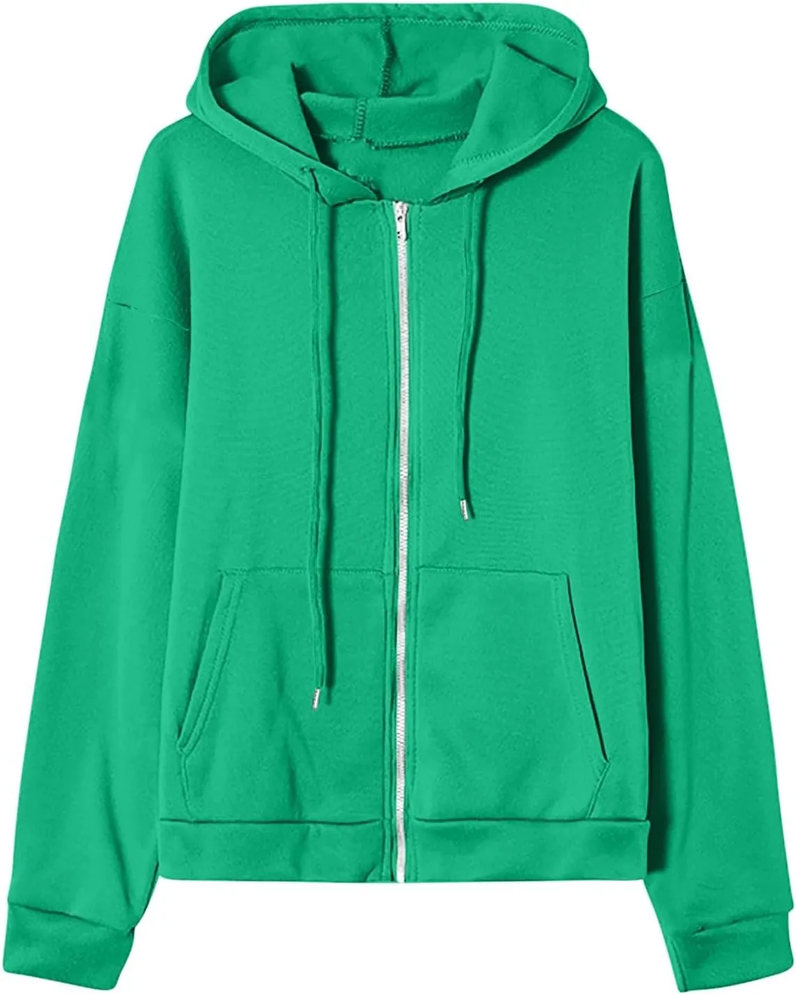 Womens Fashion Fall Winter Coats with Pockets Hooded Sweatshirt Long Sleeve Zip Up Hoodie Tops 2025 New Hoodies