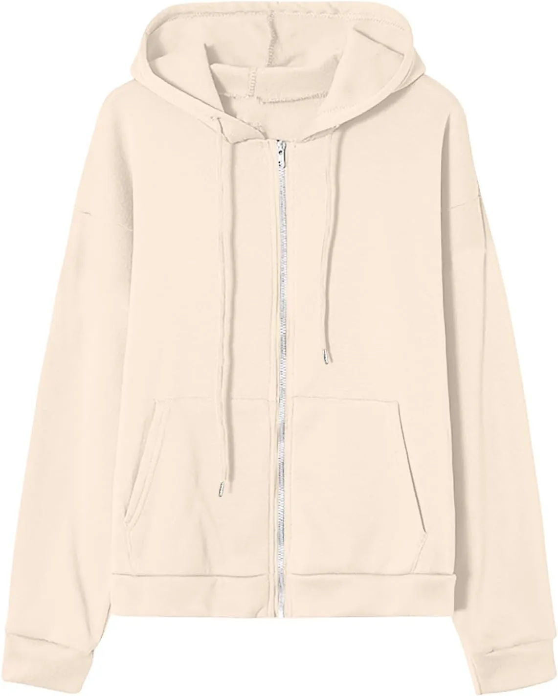 Womens Fashion Fall Winter Coats with Pockets Hooded Sweatshirt Long Sleeve Zip Up Hoodie Tops 2025 New Hoodies