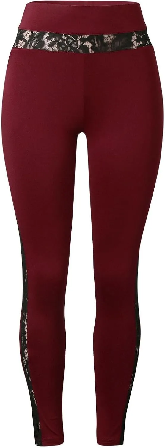 Women's Flare Yoga Pants with Pockets Pants Tummy Tights Workout Yoga Yoga Pants High-Waisted and Wide Leg Workout