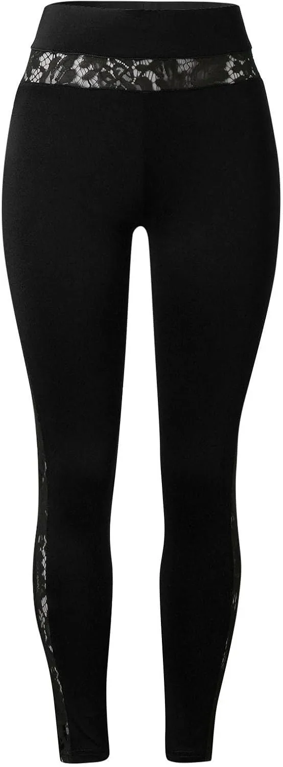 Women's Flare Yoga Pants with Pockets Pants Tummy Tights Workout Yoga Yoga Pants High-Waisted and Wide Leg Workout