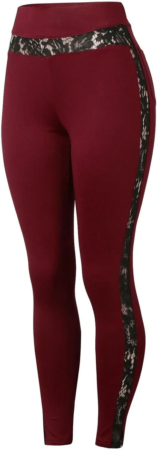 Women's Flare Yoga Pants with Pockets Pants Tummy Tights Workout Yoga Yoga Pants High-Waisted and Wide Leg Workout