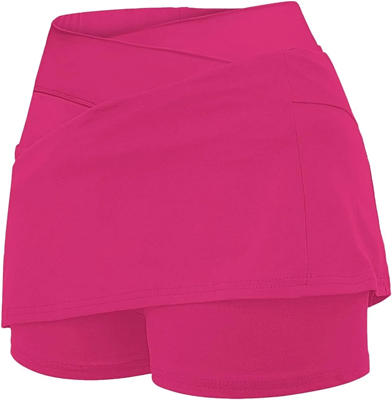 Womens Golf Pleated Tennis Skirts Solid Color Style Culottes Skinny Mid Waisted Athletic Sport Fashion Short Skirts