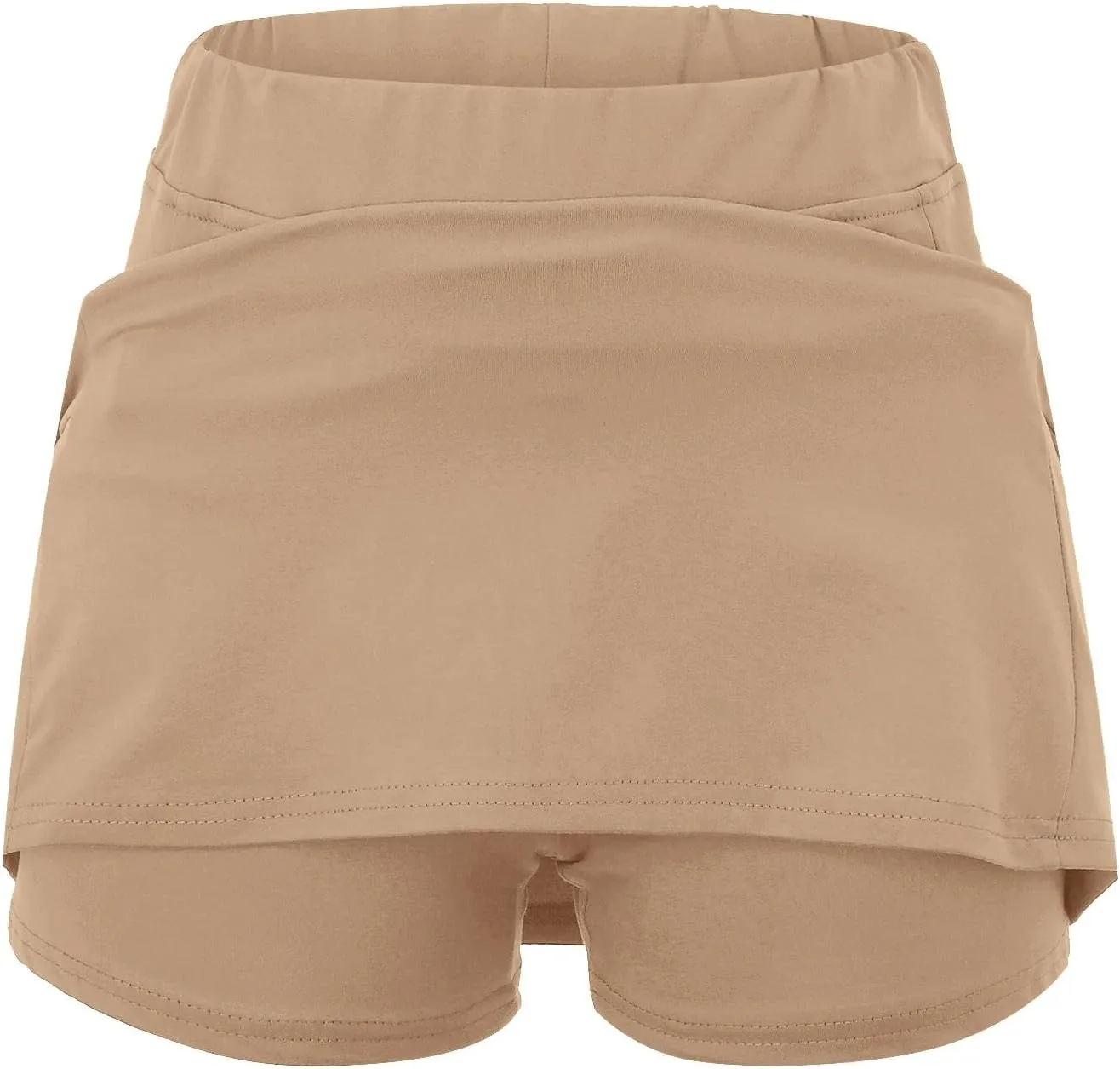 Womens Golf Pleated Tennis Skirts Solid Color Style Soft Culottes Skinny Mid Waisted Athletic Sport Short Skirts