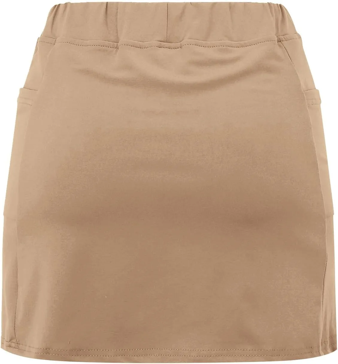 Womens Golf Pleated Tennis Skirts Solid Color Style Soft Culottes Skinny Mid Waisted Athletic Sport Short Skirts