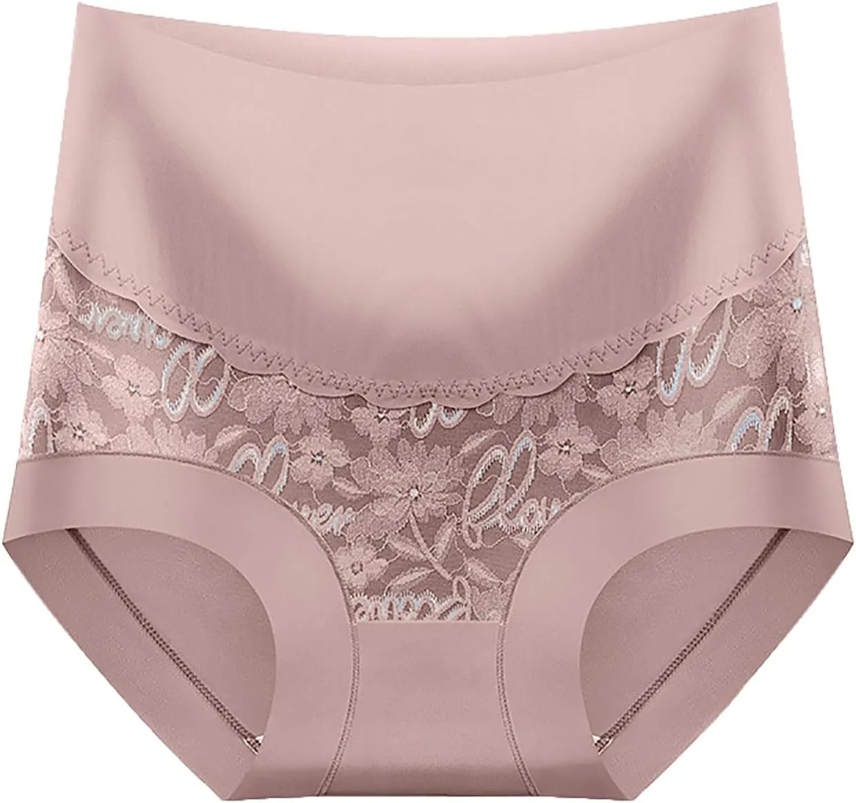 Womens High Waist Body Shape Panties Vintage Floral Print Underpants Soft Stretchy Comfy Seamless Breathable Briefs
