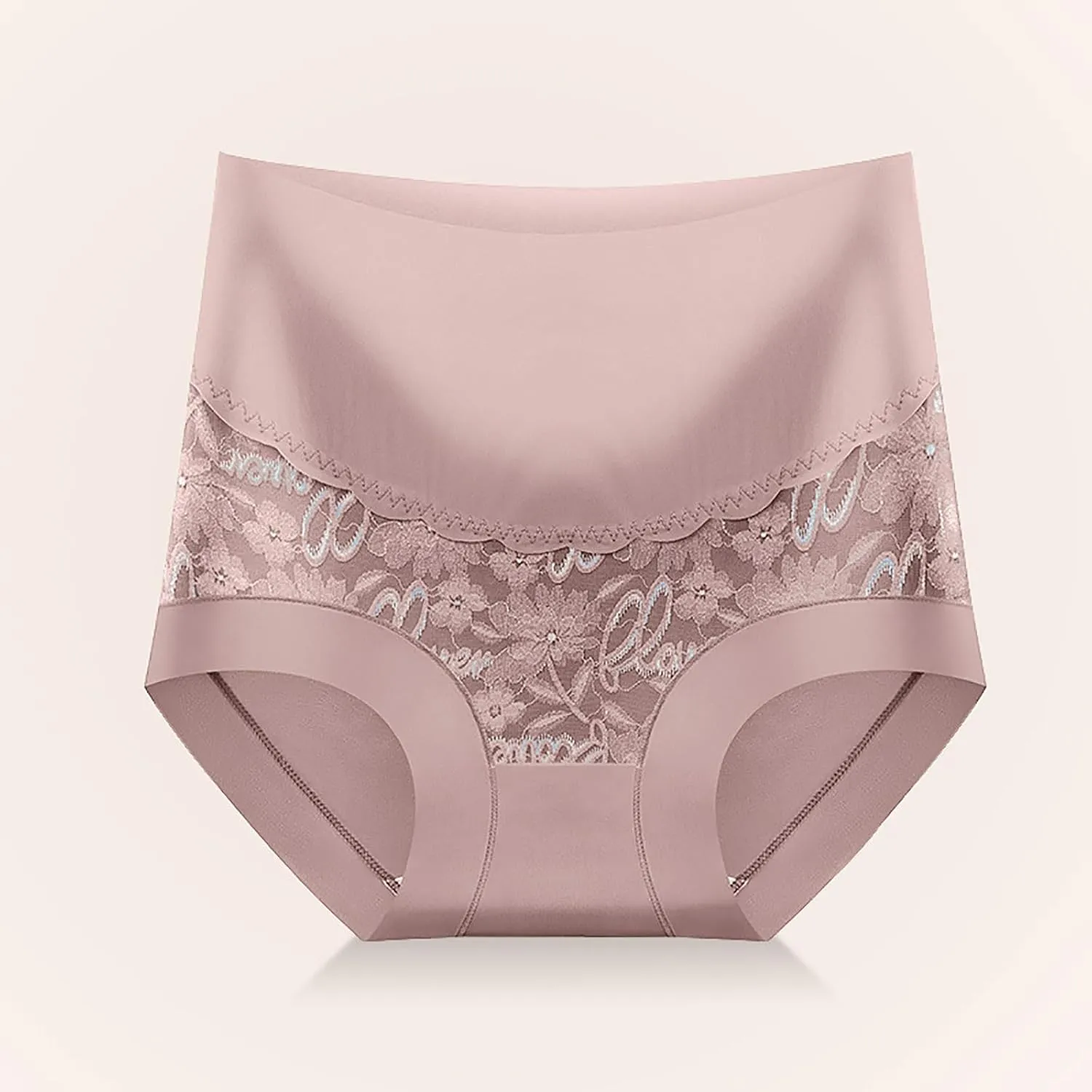 Womens High Waist Body Shape Panties Vintage Floral Print Underpants Soft Stretchy Comfy Seamless Breathable Briefs