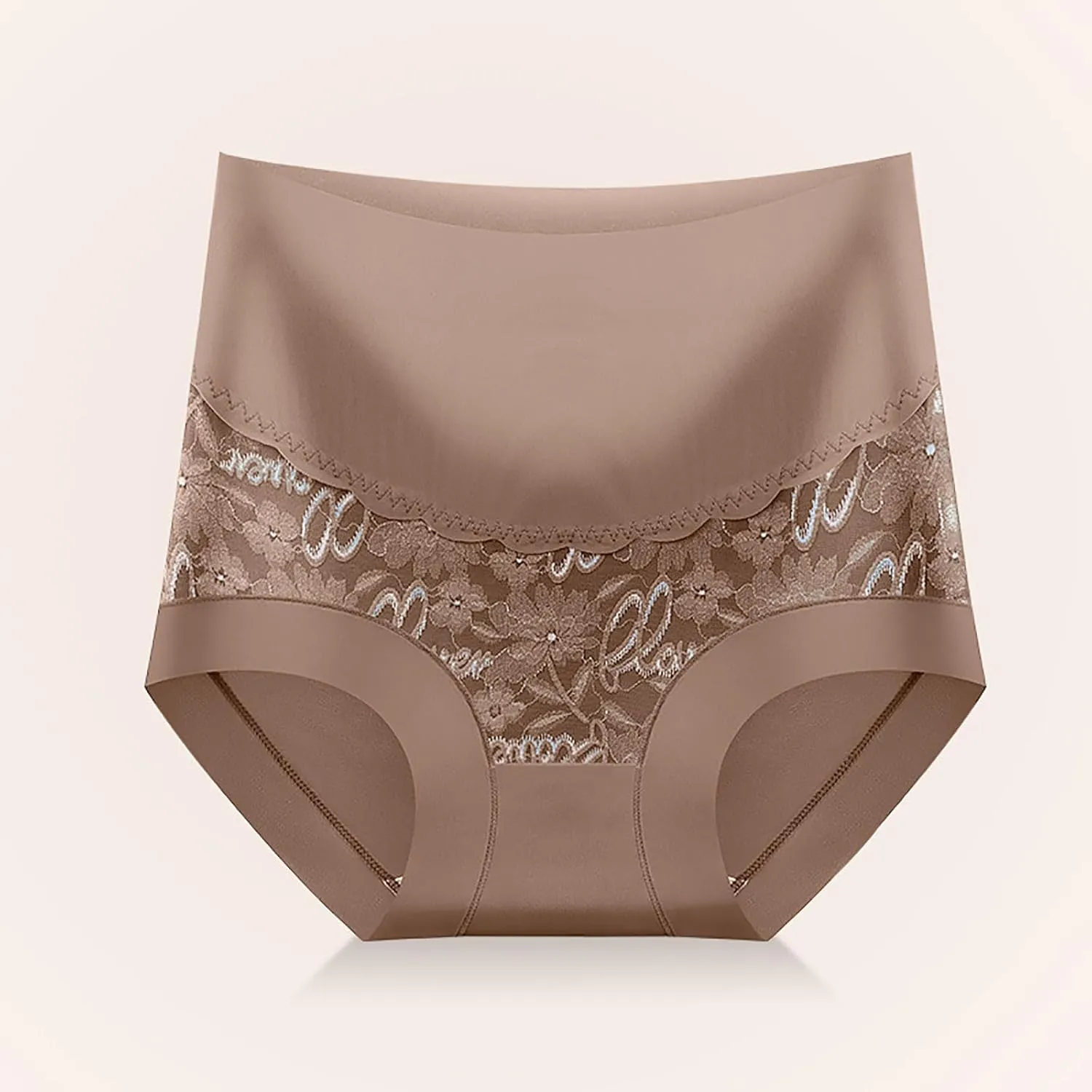 Womens High Waist Body Shape Panties Vintage Floral Print Underpants Soft Stretchy Comfy Seamless Breathable Briefs
