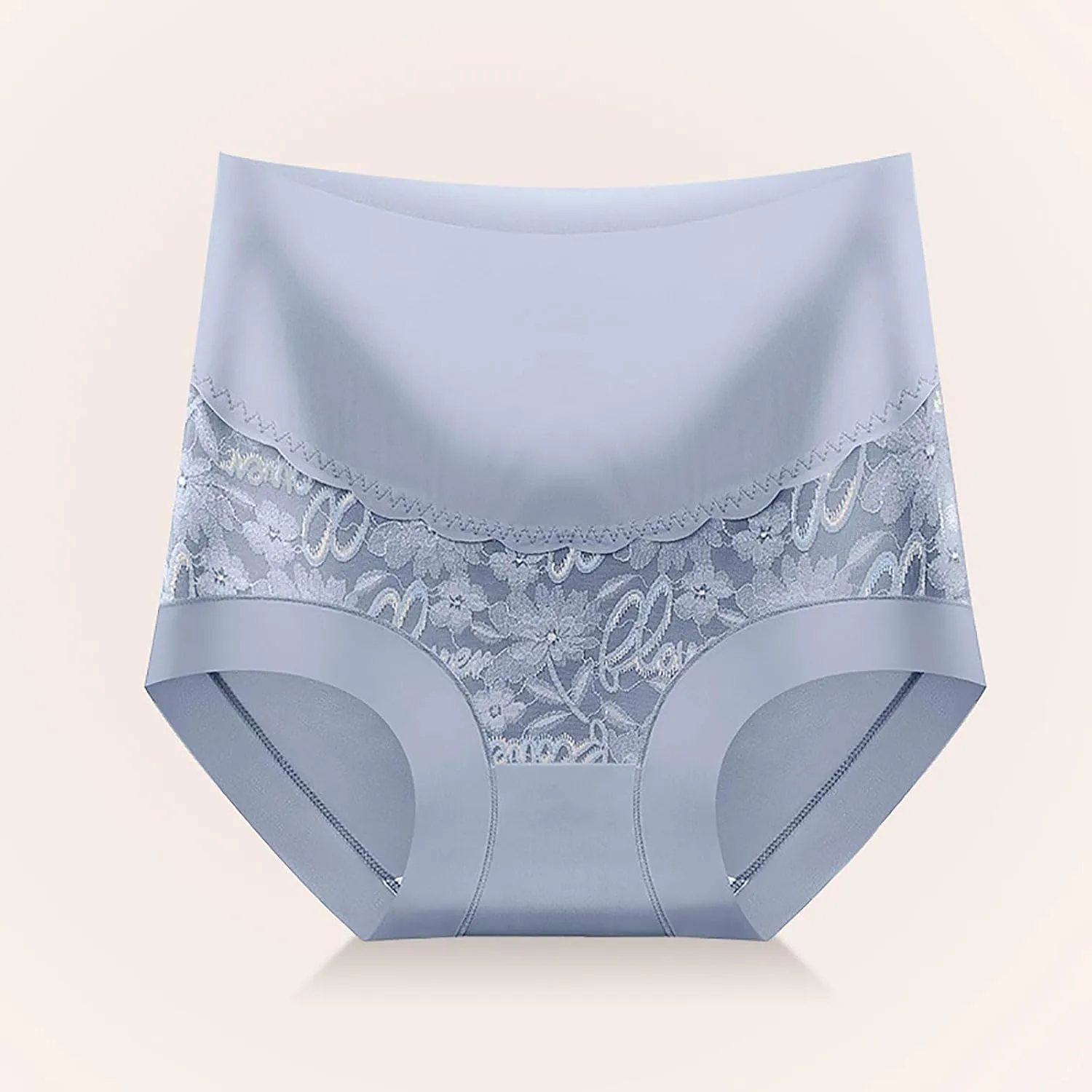 Womens High Waist Body Shape Panties Vintage Floral Print Underpants Soft Stretchy Comfy Seamless Breathable Briefs