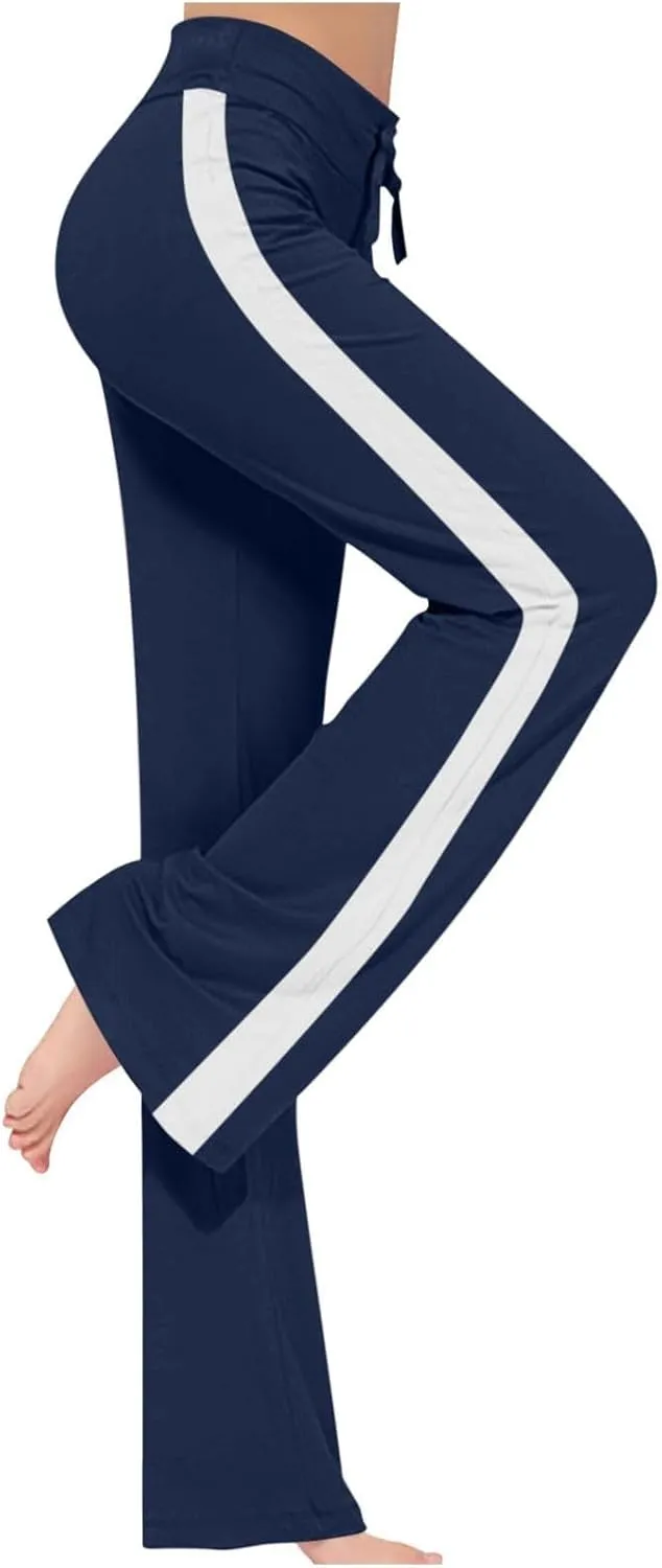 Women's High Waist Bootcut Yoga Pants Sports Running Yoga Athletic Pants Fashion Soft Yoga Pants with Pockets for