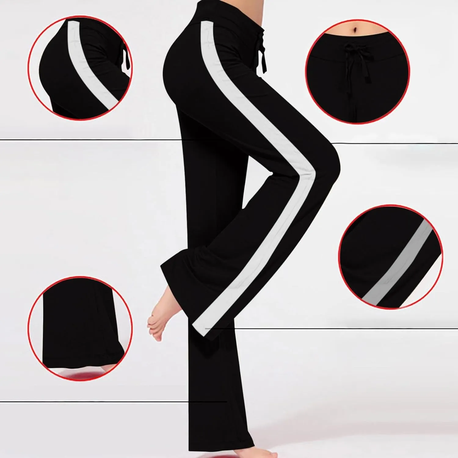 Women's High Waist Bootcut Yoga Pants Sports Running Yoga Athletic Pants Fashion Soft Yoga Pants with Pockets for