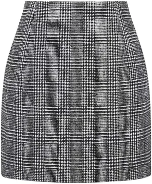 Womens High Waisted Plaid Bodycon Pencil Mini Skirts