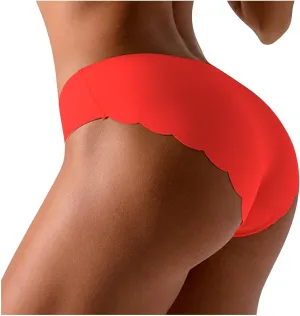Women's Ice Silk Bikini Panties Underwear Mid-Waist Stretch Breathable Seamless Comfy Boyshorts Briefs Underpant