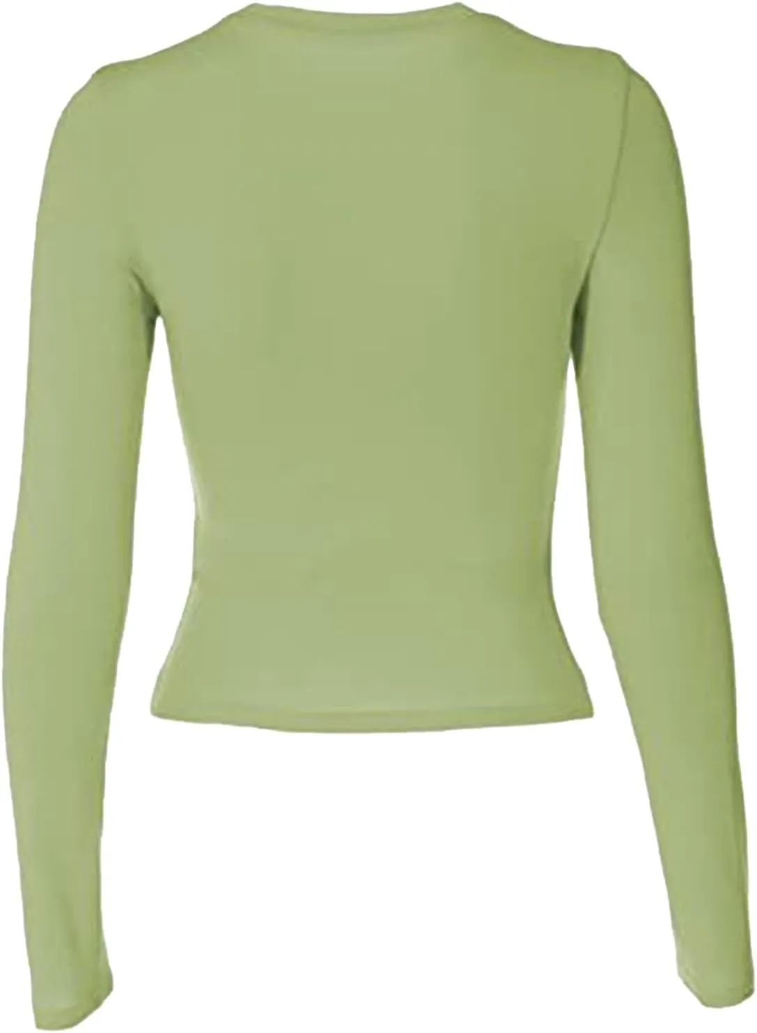 Womens Long Sleeve Shirts 2024 Basic Crop Tops Fashion Slim Fit Y2k Workout Clothes Crew Neck Stretch Tshirt Outfits