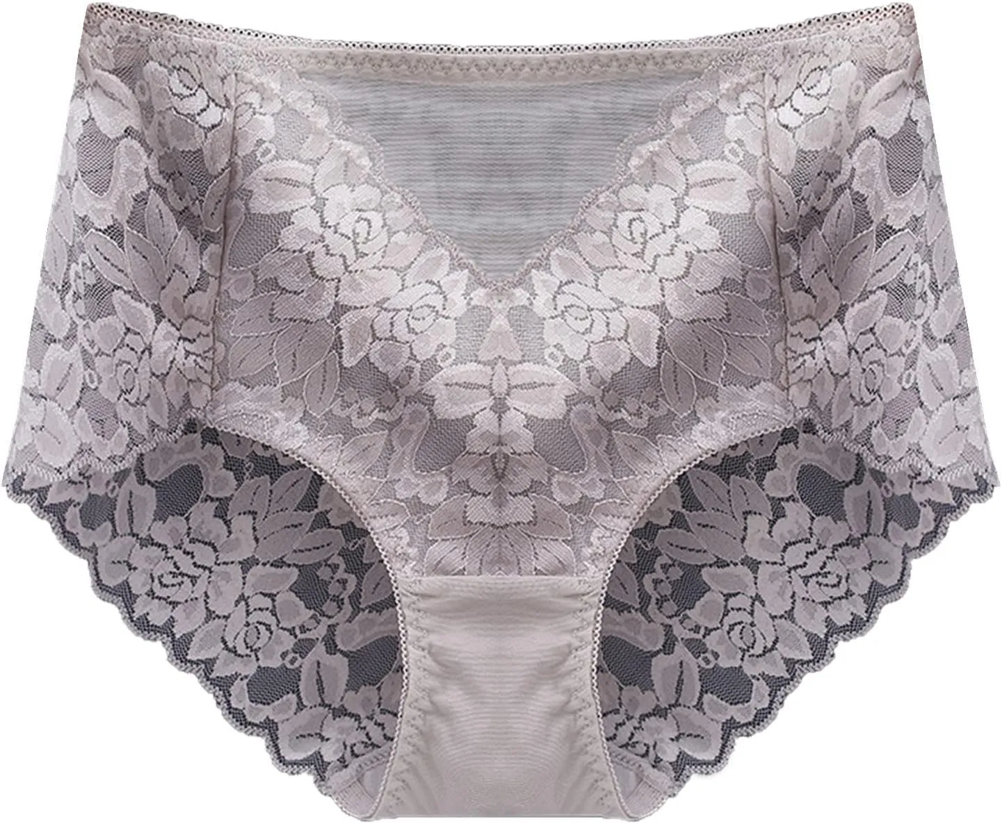 Women's Mid High Waist Sexy Lace Panties Seamless Brief Briefs Panties for Women