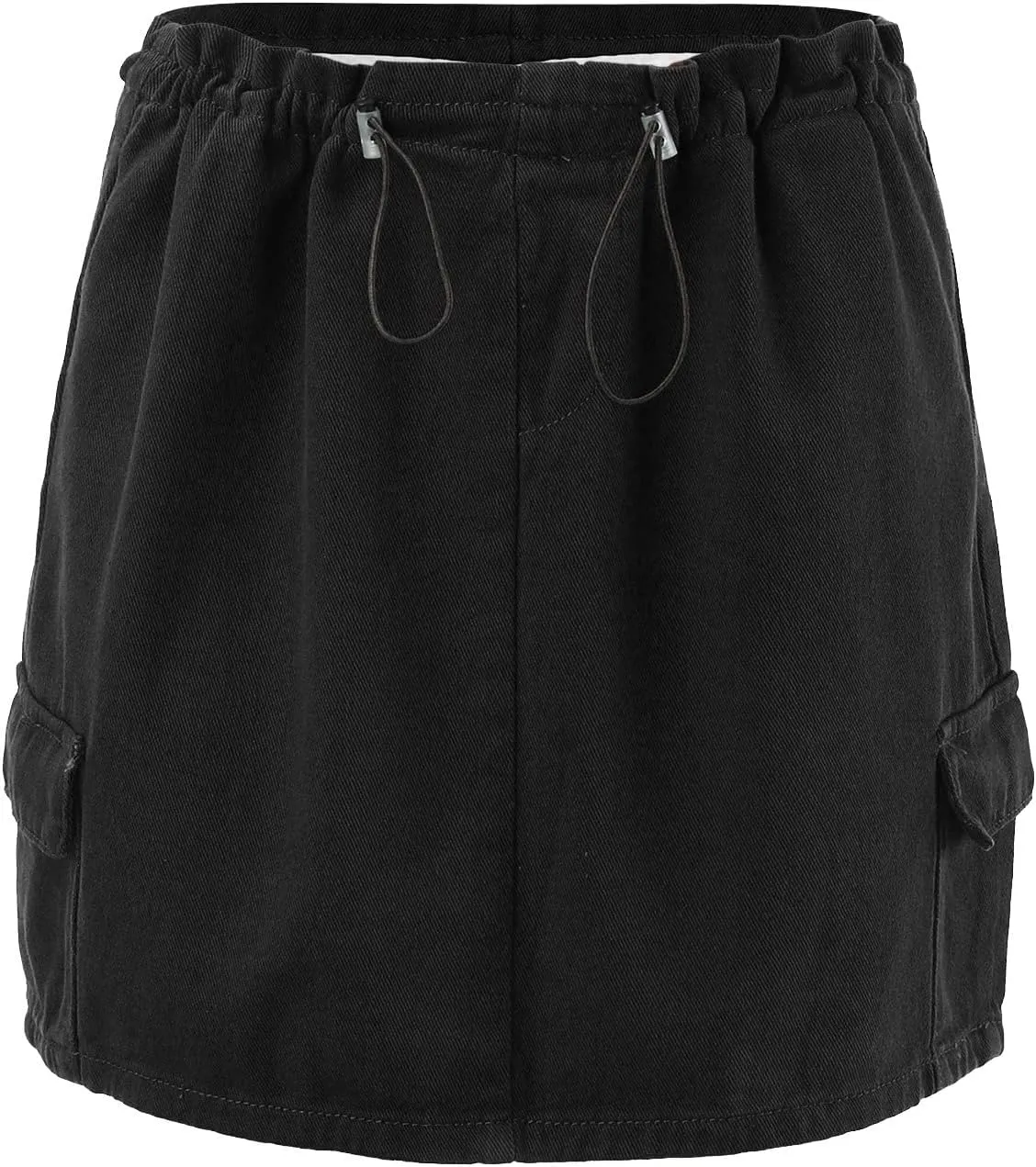 Womens Mini Cargo Skirts Mini Bodycon Cargo Skirt with Pocket Women Summer Sexy Button Mini Cargo Denim Skirt