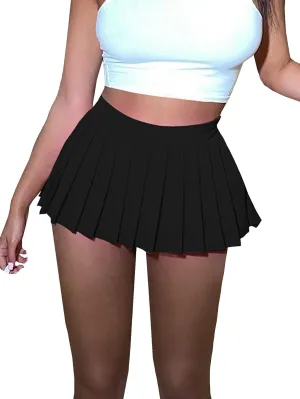 Women's Mini Pleated Skirts High Waisted Tennis A-Line Skirts